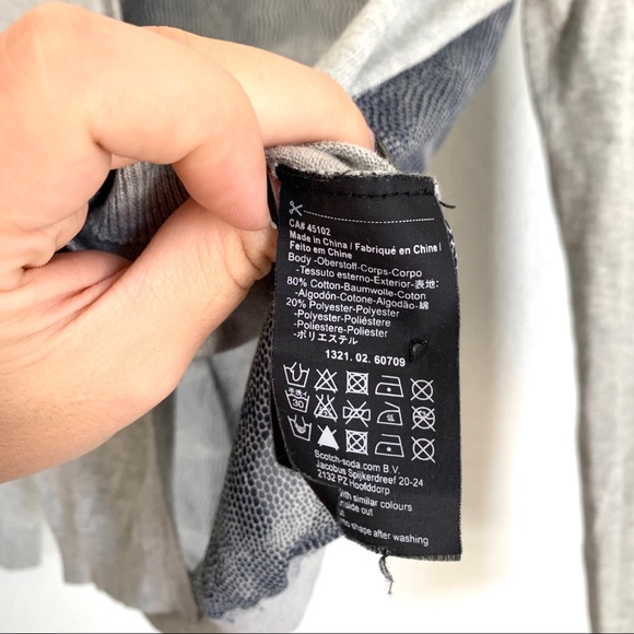 Maison Scotch gray/blue single button cardigan - Picture 5 of 8